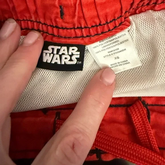 Star Wars Red and Black Swim Shorts - Picture 3 of 4